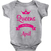 queens are born in april Baby Onesie