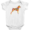 boxer flower Baby Bodysuit