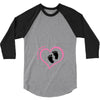 Custom baby girl name maternity design 3/4 Sleeve Shirt