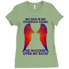 my dad is my angel Ladies Fitted T-Shirt