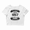 Premium Vintage 1947 Crop Top