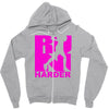 run harder gym workout Zipper Hoodie