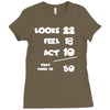 looks feel act 50 Ladies Fitted T-Shirt