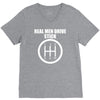 real men drive stick V-Neck Tee