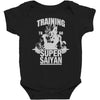 training to go super saiyan Baby Bodysuit