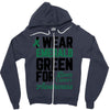 i wear emerald green for liver cancer awareness Zipper Hoodie