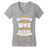 Super Cool Wife Of A Freaking Awesome Husband Women's V-Neck T-Shirt