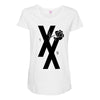 mgk t xx shirt flower black rose Maternity Scoop Neck T-shirt