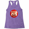route 66 sign distressed, ideal birthday gift or present Racerback Tank