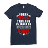 sorry girls this guy is taken by super sexy nurse Ladies Fitted T-Shirt