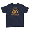 what happens in camper stays in camper vintage style camp funny Youth Tee