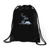 dolphin rider Drawstring Bags