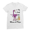 mama &amp; pizza dinasour Ladies Fitted T-Shirt