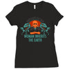 woman inherits the earth Ladies Fitted T-Shirt