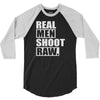 real men shoot raw 3/4 Sleeve Shirt