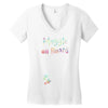 Muggle on Board Watercolor Women's V-Neck T-Shirt