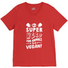 Be A Super Hero For Animals Go Vegan! V-Neck Tee