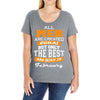 all men are created equal but only the best are born in february Ladies Curvy T-Shirt