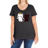 purr evil 2 Ladies Curvy T-Shirt