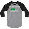 low battery introvert pun humor 3/4 Sleeve Shirt