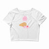 ice cream ghost Crop Top