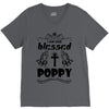 I Am One Blessed Poppy V-Neck Tee