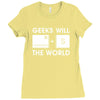 geeks will save the world mac version (2) Ladies Fitted T-Shirt
