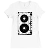 oldschool cassette Ladies Fitted T-Shirt