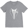 tuxedo wedding marriage prom holiday fancy dress cool geek nerd V-Neck Tee