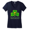 ireland shamrock Women's V-Neck T-Shirt