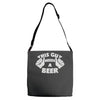this guy needs a beer Adjustable Strap Totes