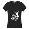 trophy wife deer Women's V-Neck T-Shirt