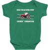 case ih red tractor boy comin' through Baby Bodysuit