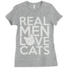 real men love cats Ladies Fitted T-Shirt