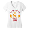 This Girl Loves Her Great Dane Women's V-Neck T-Shirt