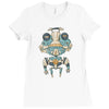 grumpy robot Ladies Fitted T-Shirt