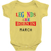 legends are born march Baby Bodysuit
