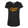 orange Maternity Scoop Neck T-shirt