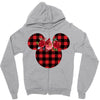 minnie mouse fabric christmas Zipper Hoodie