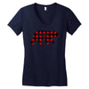 papa christmas bear Women's V-Neck T-Shirt