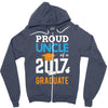 Class of 2017 Proud Uncle Graduation Zipper Hoodie