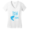 i fish so i don't choke Women's V-Neck T-Shirt