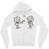 cute love robots Zipper Hoodie