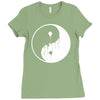dripping ying yang Ladies Fitted T-Shirt