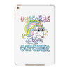 unicorns are born in october cute unicorn iPad Mini 4