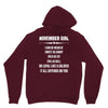 Super November Girl Unisex Hoodie