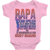 papa   body guard Baby Onesie