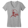touch down funny Women's V-Neck T-Shirt