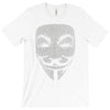 v for vendetta mask guy fawkes cool girls womens cotton t shirt dw01 T-Shirt