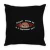 September Peeking Out Baby Boy Throw Pillow